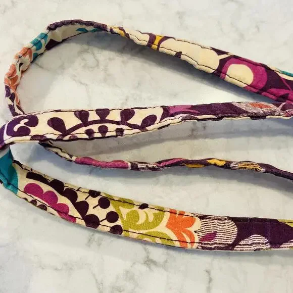 Vera Bradley Plum Crazy Shoulder Tote Bag Purse with Toggle Closure - Picture 8 of 8